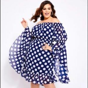 Ashely Stewart 
Brand new 
Off shoulder long sleeve dress